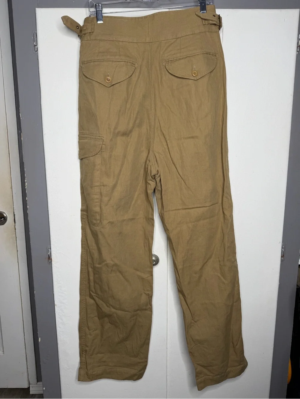 Banana Republic Womens 6 Brown Heritage Explorer Cargo Utility Safari Pant Linen